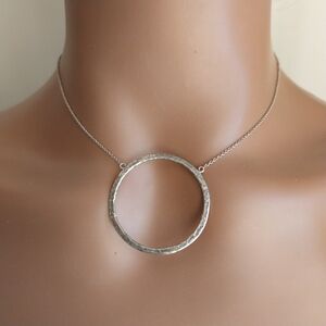 Silpada Sterling Silver Circle Pendant Necklace